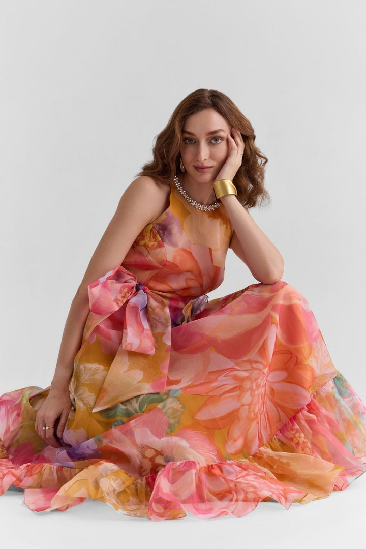 Serena Organza Ruffled Dress