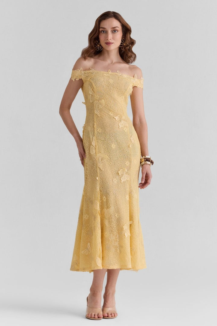 Saphira Lace Midi Dress