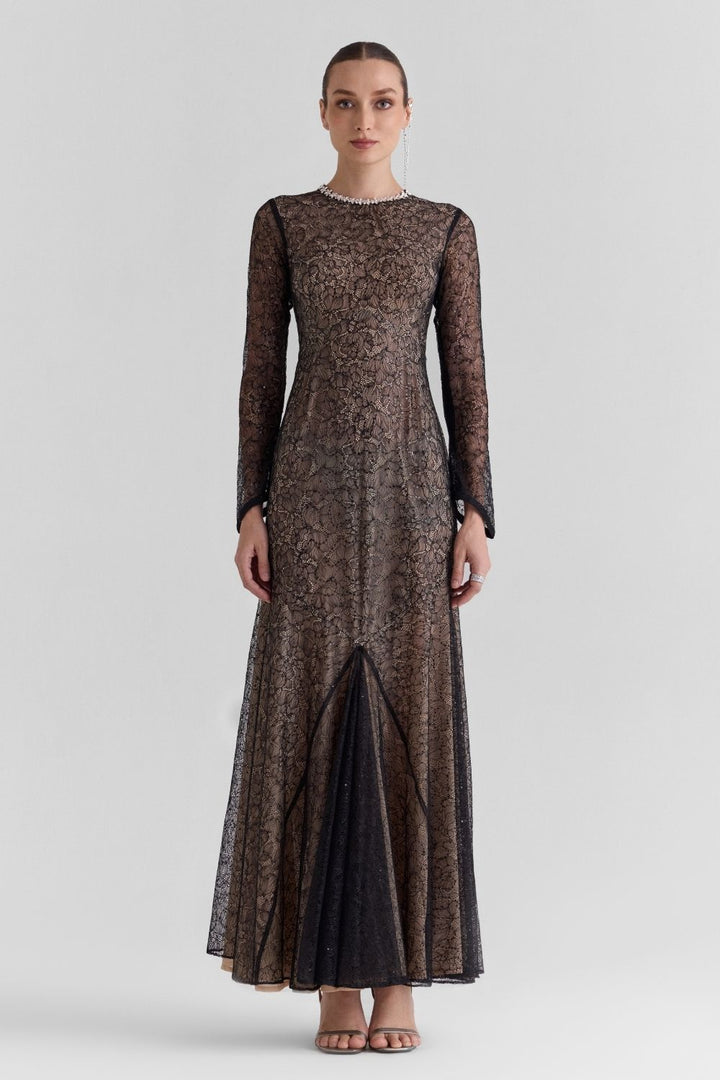 Elara Lace Maxi Dress