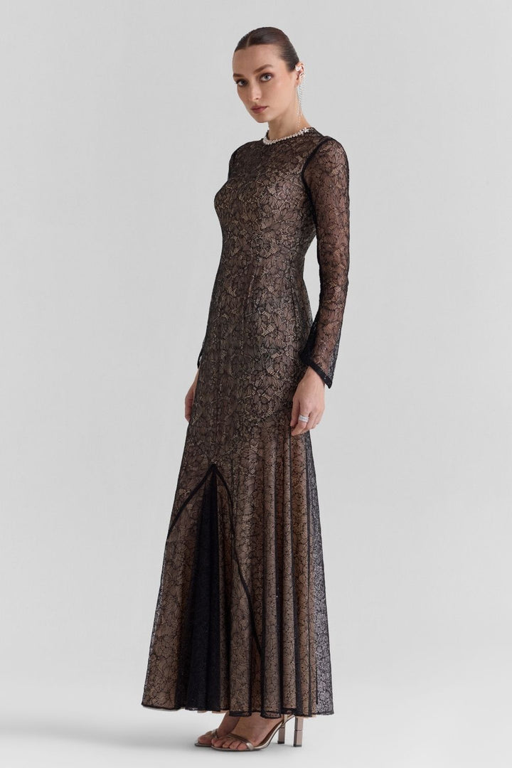 Elara Lace Maxi Dress
