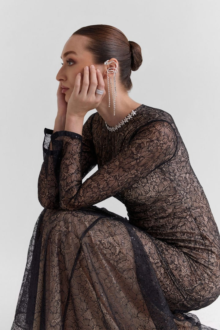 Elara Lace Maxi Dress