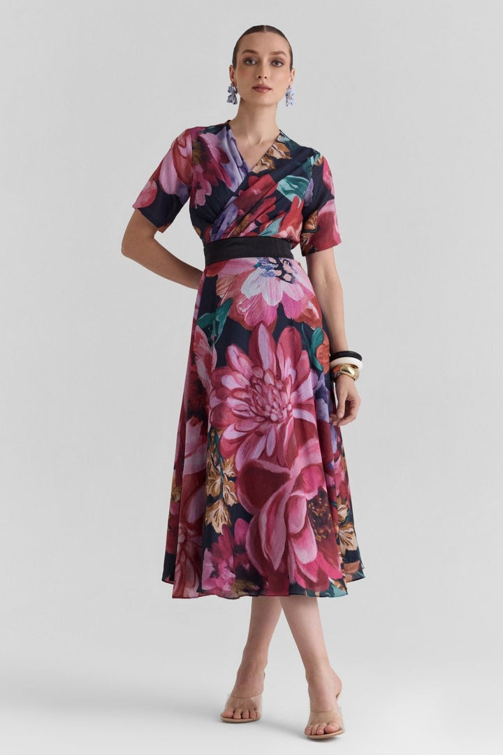 Flutter Print Midi Dress