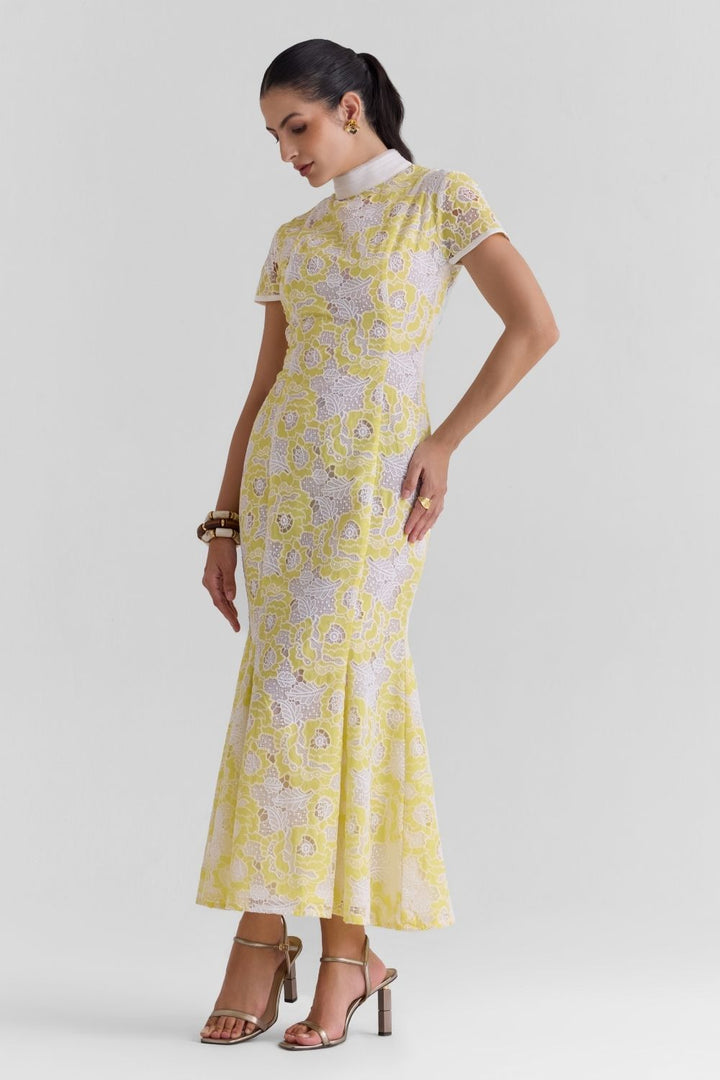 Mist Lace Midi Dress