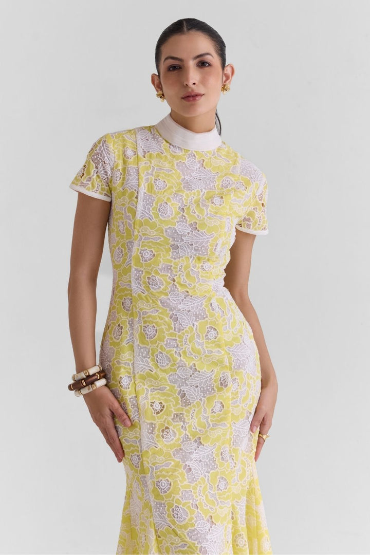 Mist Lace Midi Dress