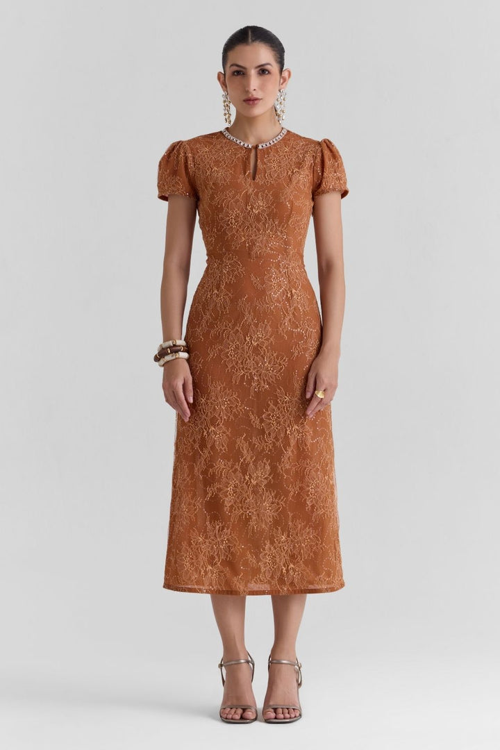 Meadow Lace Midi Dress