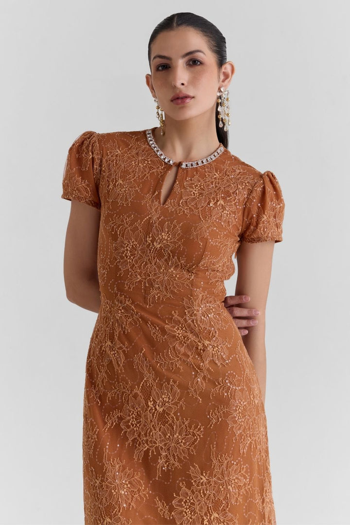 Meadow Lace Midi Dress