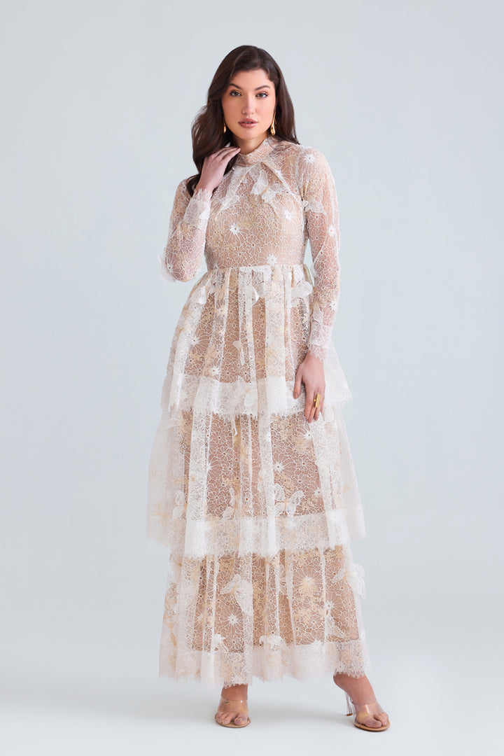 Amal Layered Lace Maxi