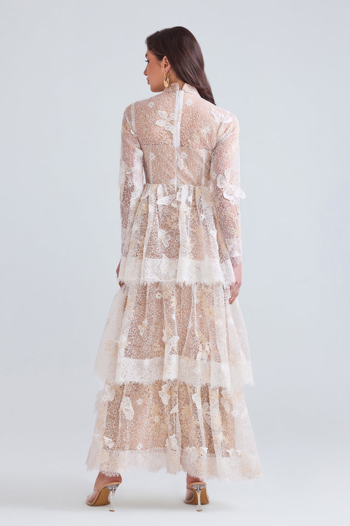 Amal Layered Lace Maxi