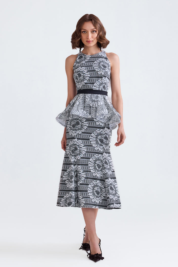 Aiza Peplum Lace Midi