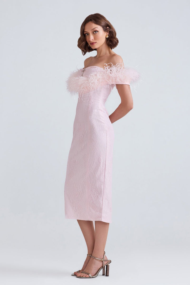 Camilla Lace Midi Dress - Zabella