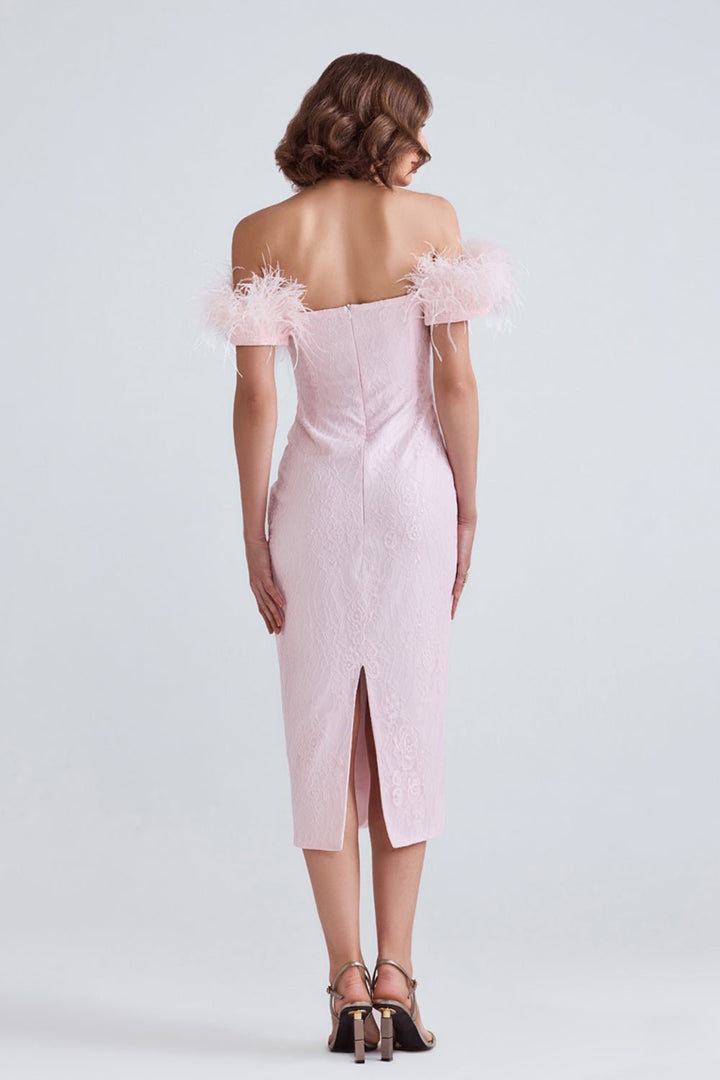 Camilla Lace Midi Dress - Zabella