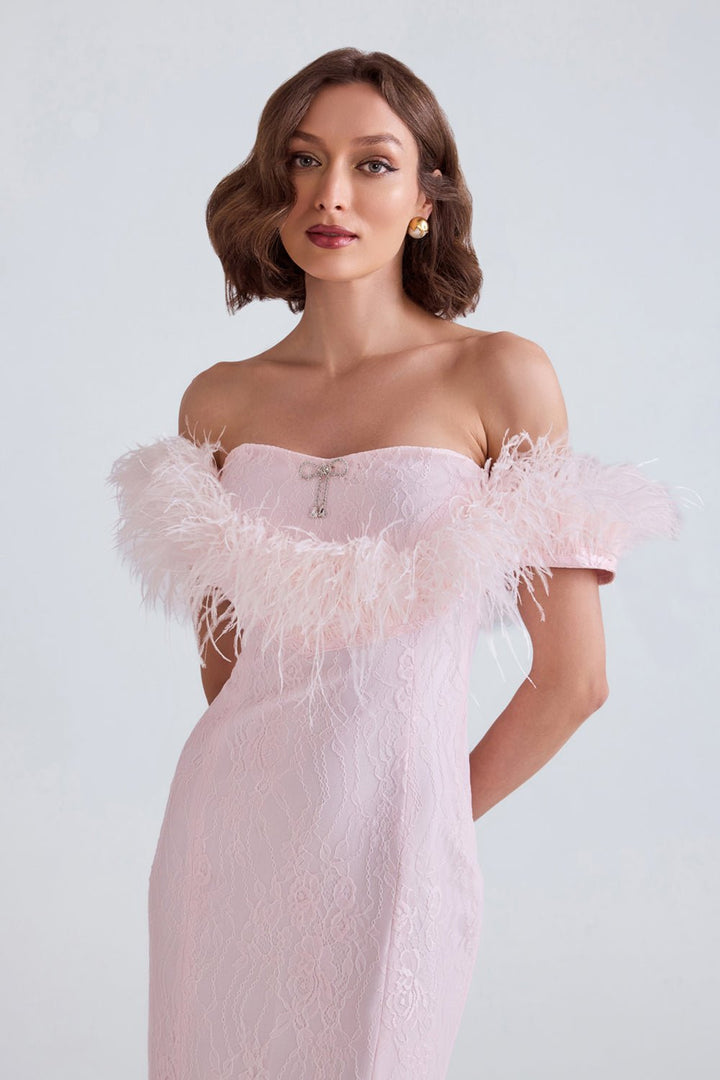 Camilla Lace Midi Dress - Zabella