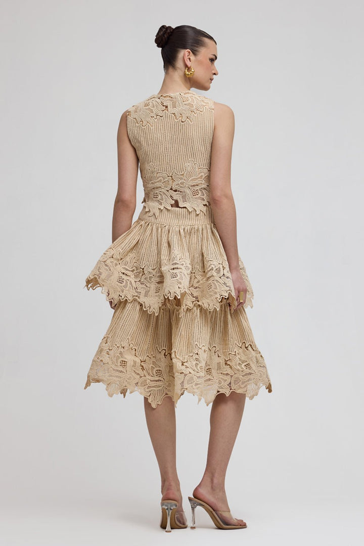 Como Beige Skirt Set - Zabella