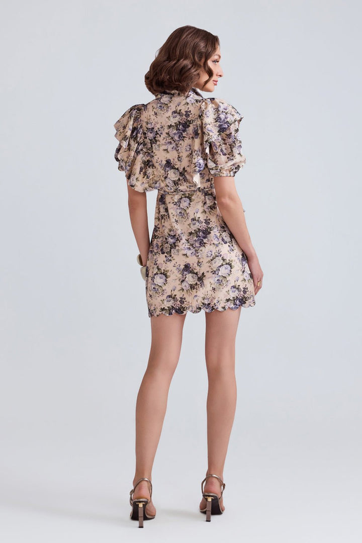 Eden Floral Cotton Mini Dress - Zabella
