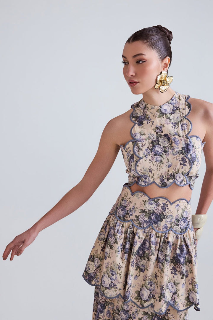 Eden Floral Top and Skirt Set - Zabella