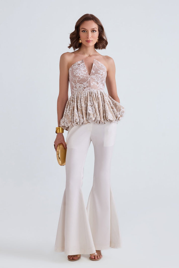 Gaia Balloon Tube Lace Top - Zabella