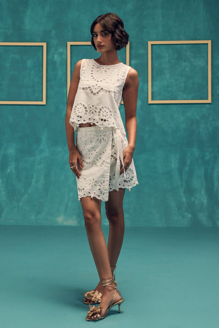 Mirage Cutwork Skirt - Zabella