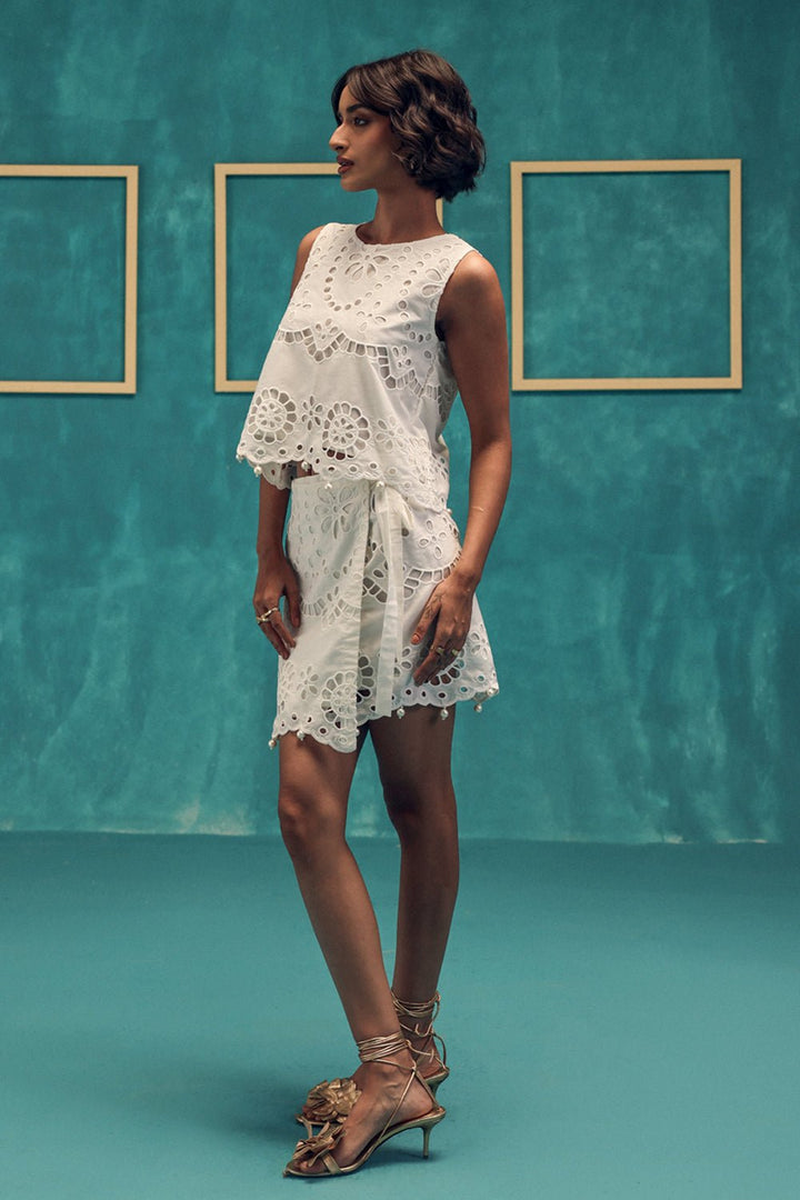 Mirage Cutwork Skirt - Zabella