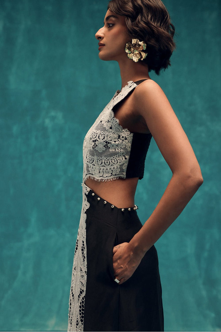 Muse Black Lace Midi Dress - Zabella