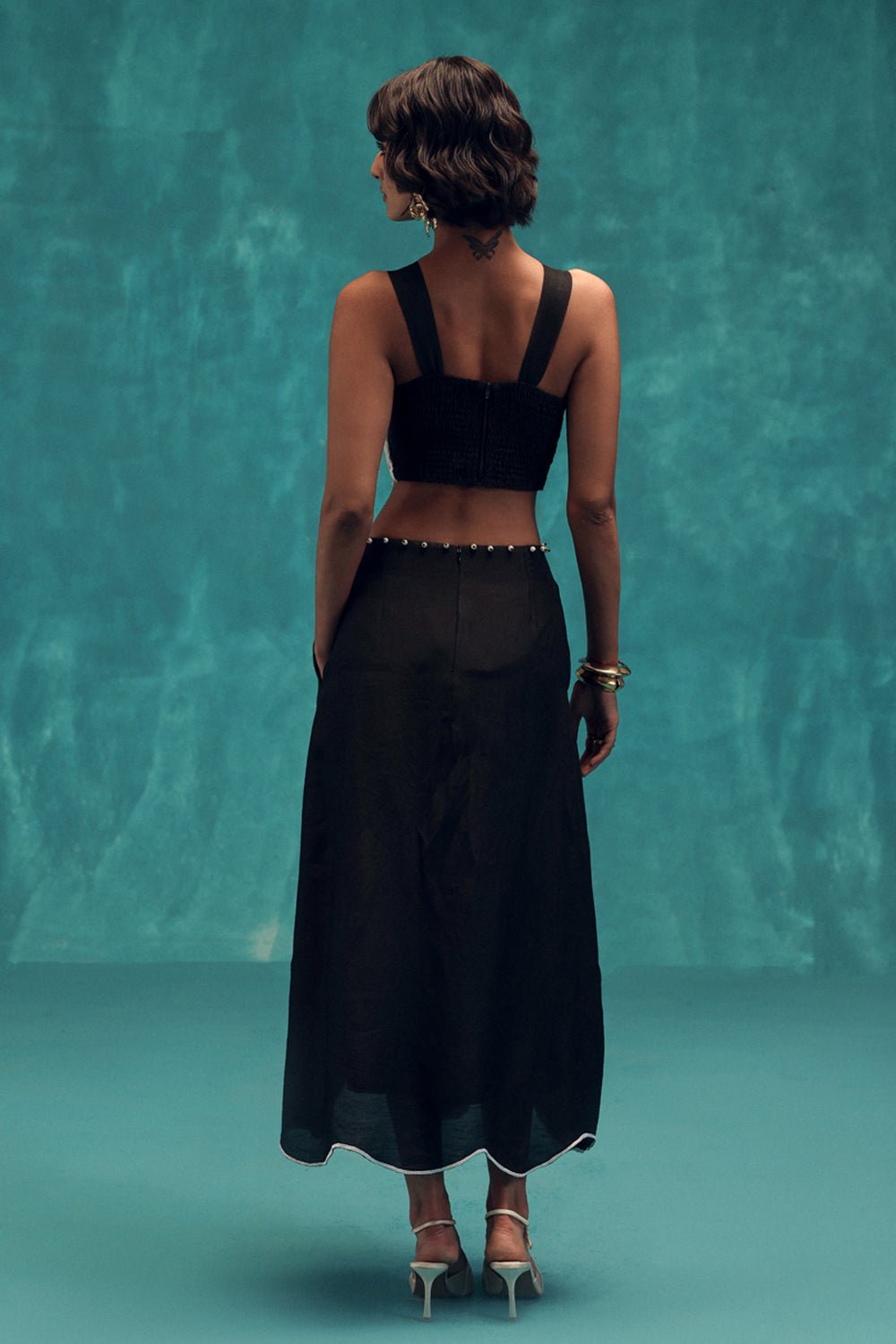 Muse Black Lace Midi Dress - Zabella