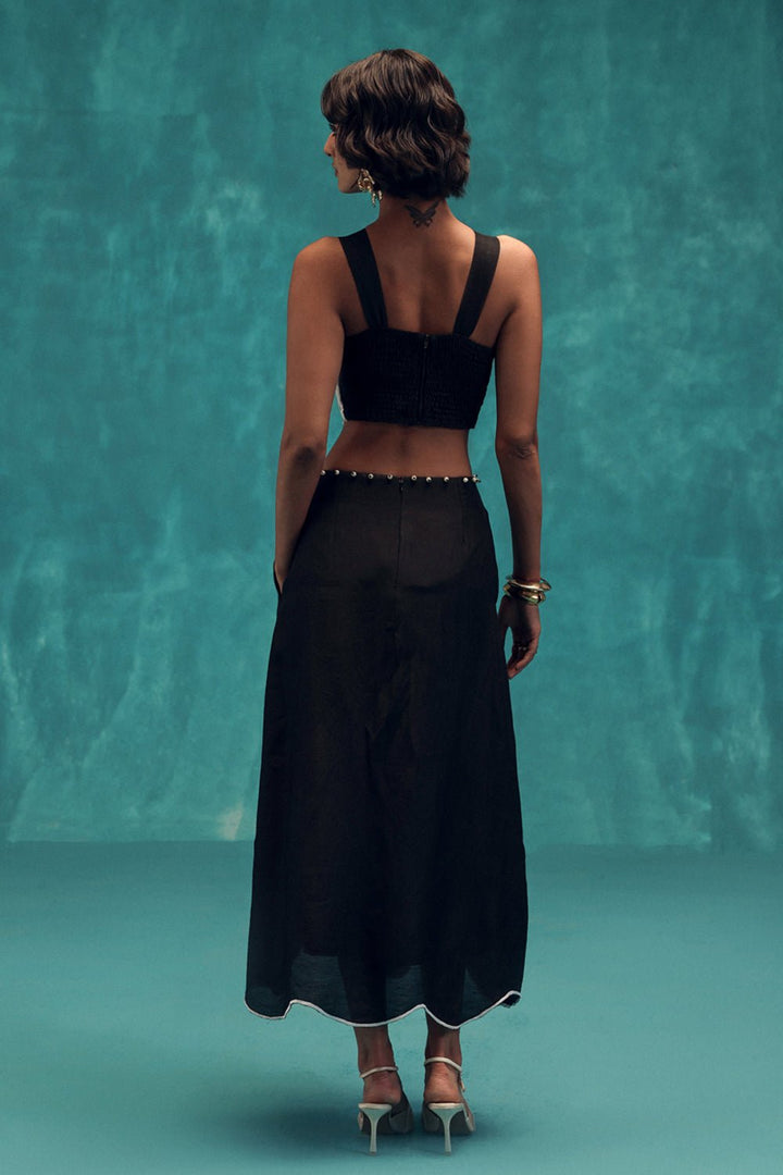 Muse Black Lace Midi Dress - Zabella