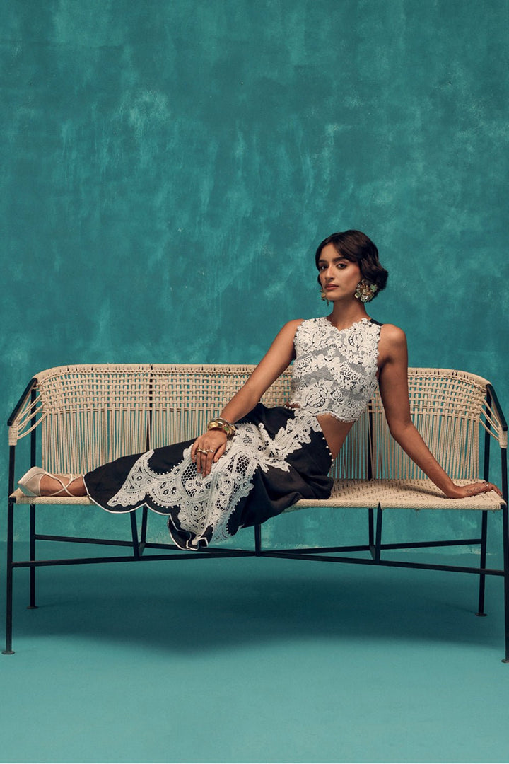 Muse Black Lace Midi Dress - Zabella