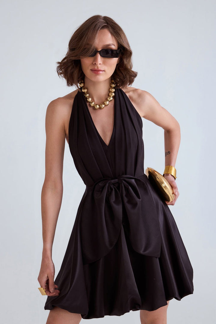 Napa Bow Mini Dress - Zabella