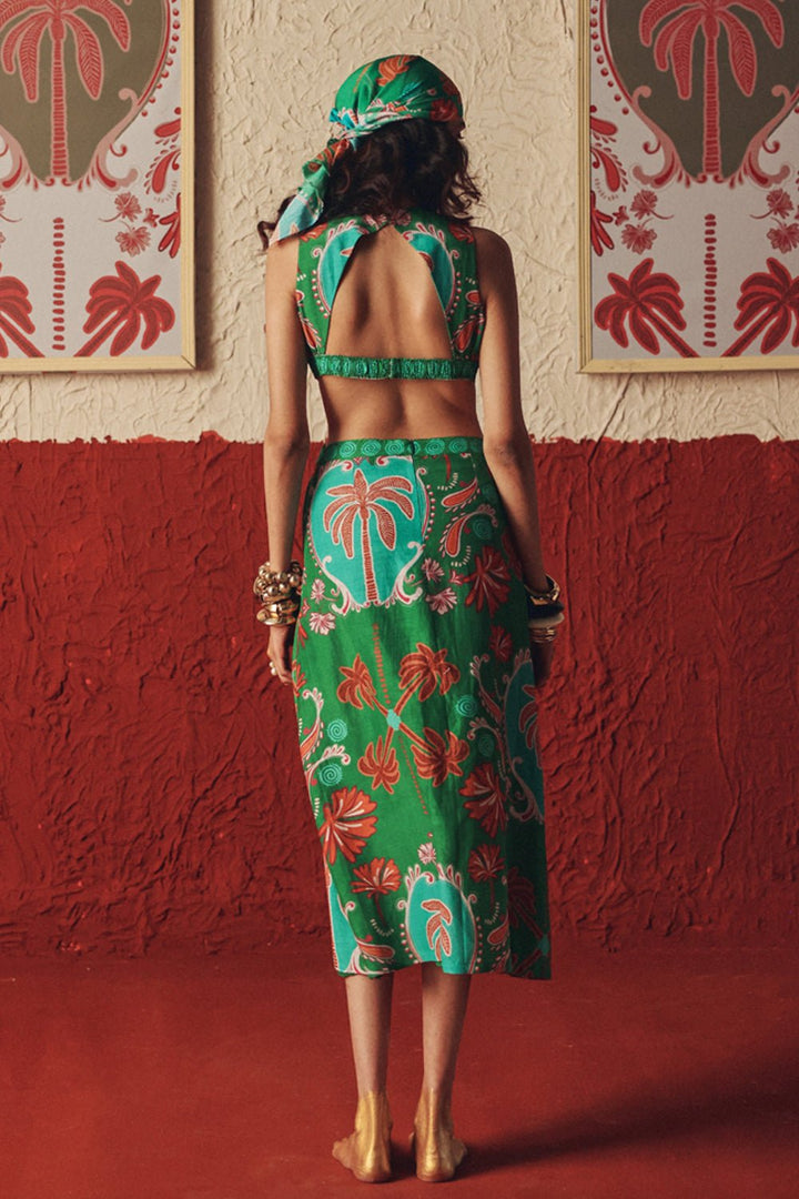 Nomad Bloom Handcrafted Midi Dress - Zabella