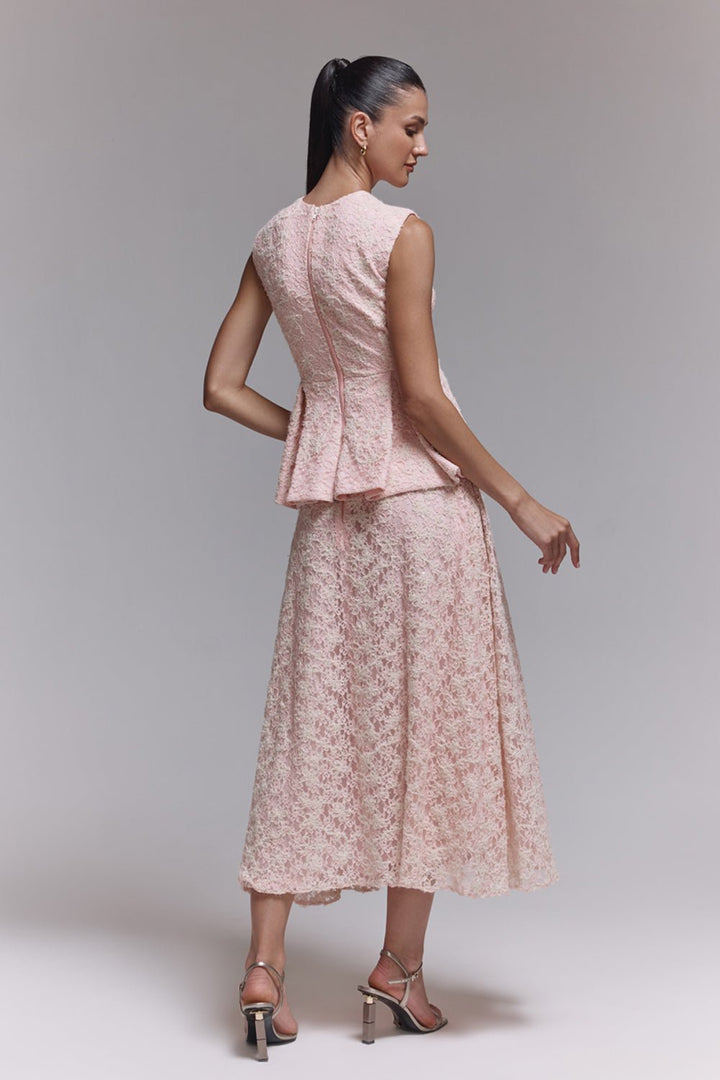 Robin Pink Lace Co - ord Set - Zabella