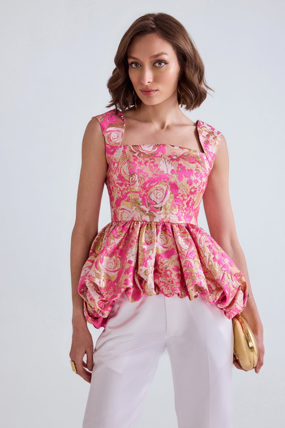 Svana Jacquard Balloon Top - Zabella