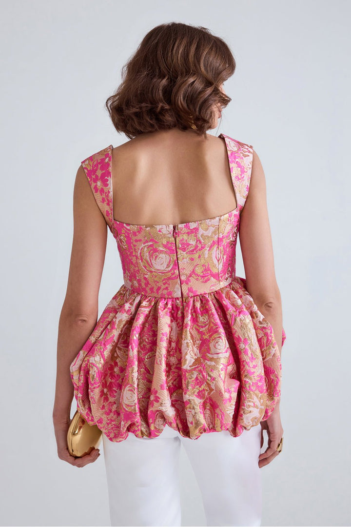 Svana Jacquard Balloon Top - Zabella