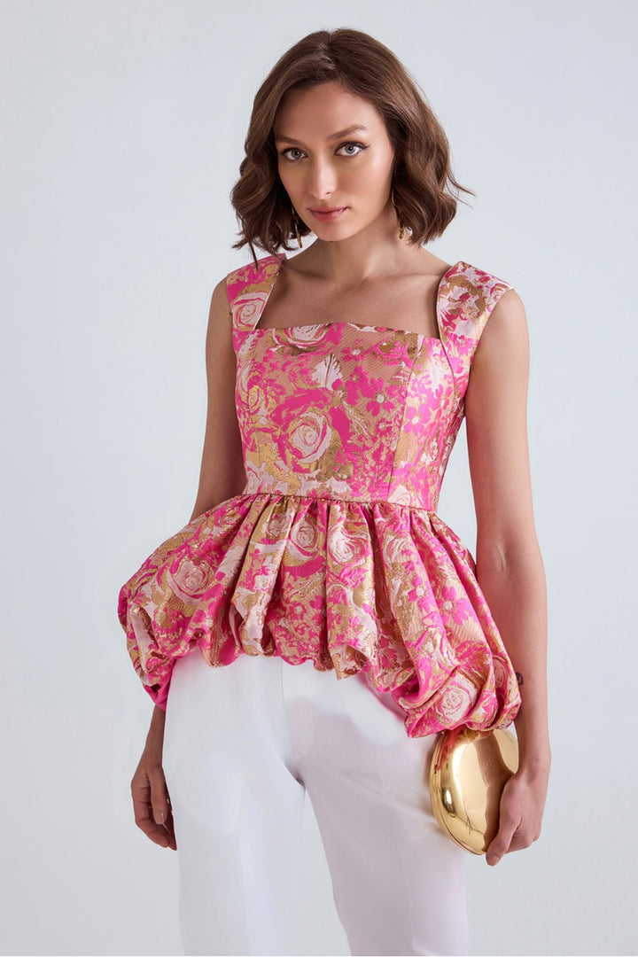 Svana Jacquard Balloon Top - Zabella