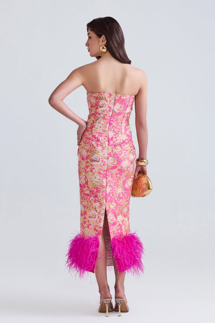 Svana Jacquard Midi Dress - Zabella