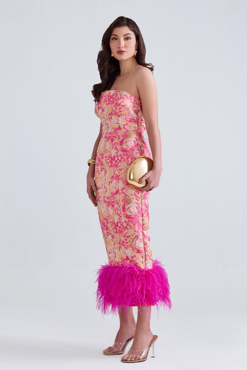 Svana Jacquard Midi Dress - Zabella