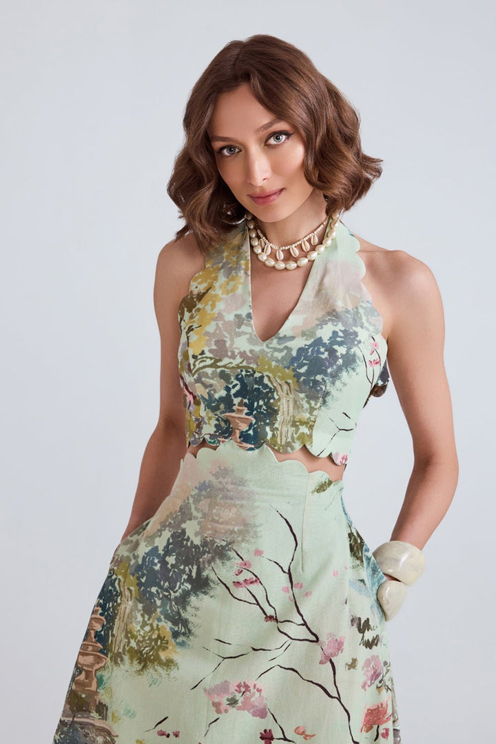 Swan Cotton Midi Dress - Zabella