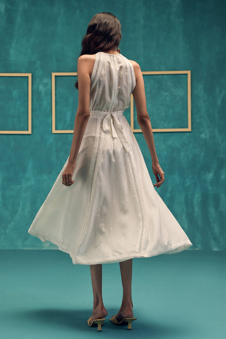 Valley Flared Cotton Midi Dress - Zabella