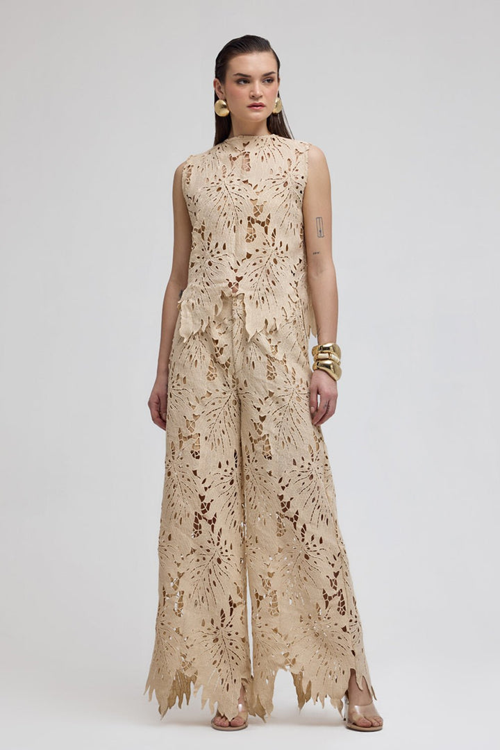 Venice Beige Lace Co - ord Set - Zabella