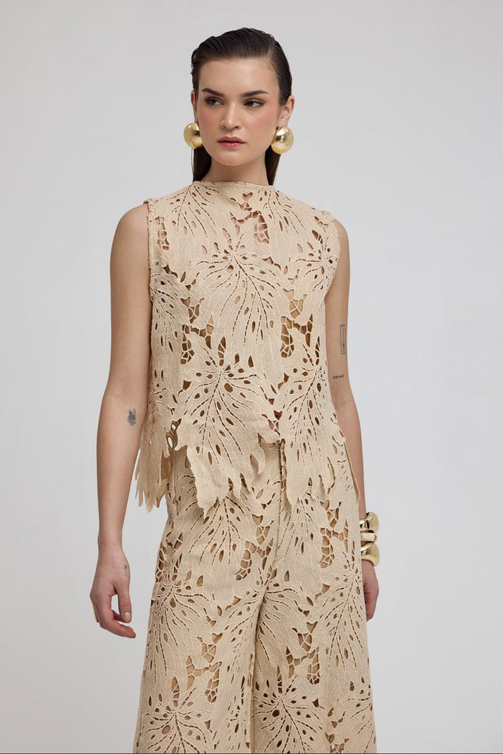 Venice Beige Lace Co - ord Set - Zabella