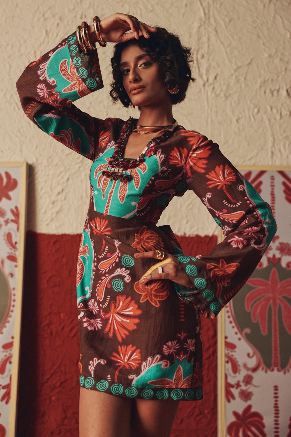 Wanderfolk Handcrafted Mini Dress - Zabella